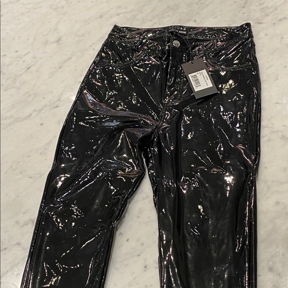 Shiny Black Patent Pants
